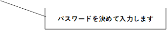 パスワードを決めて入力します