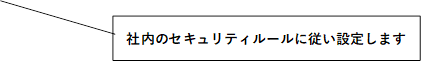 社内のセキュリティルールに従い設定します